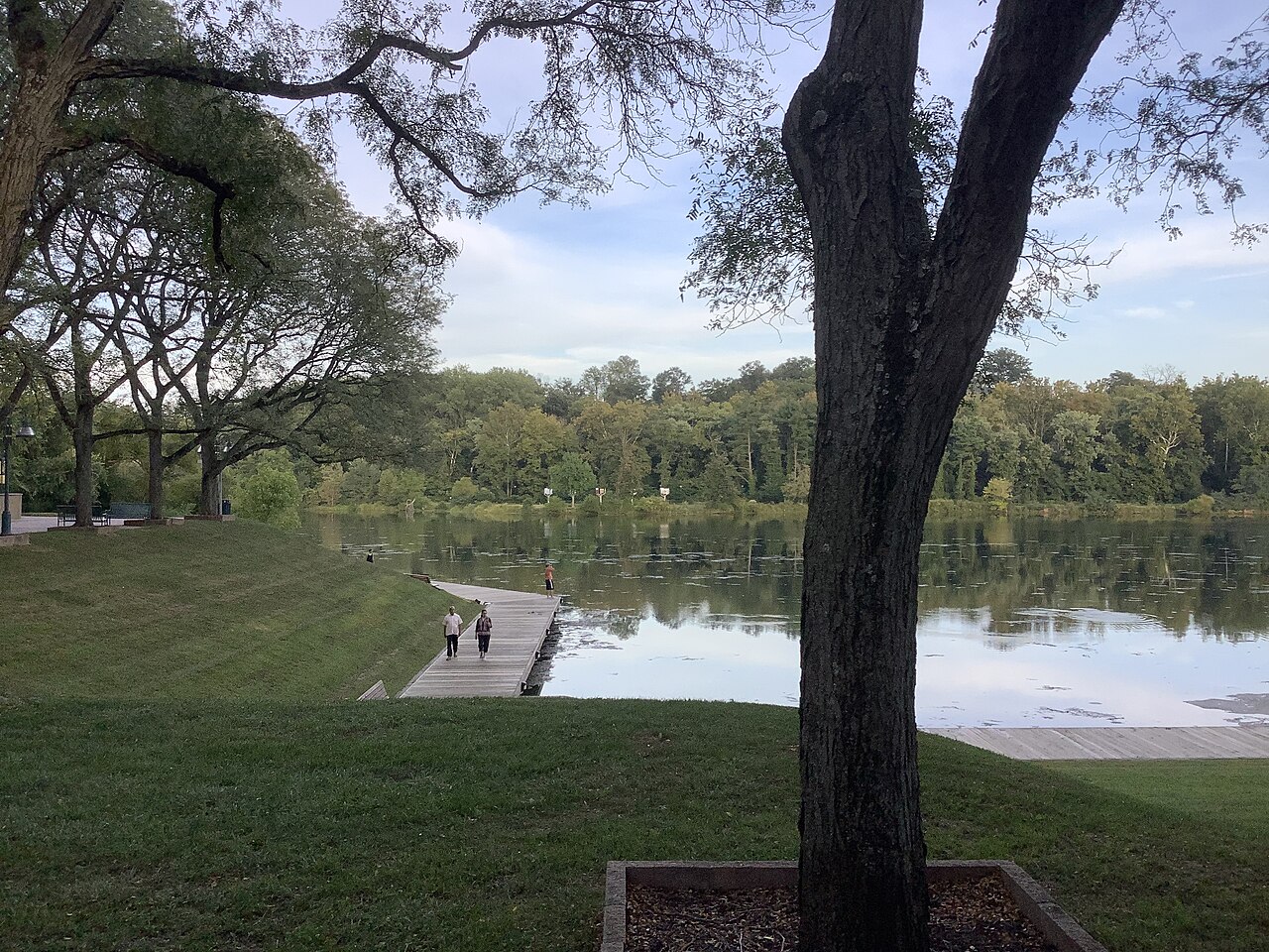 Lakefront path at Lake Kittamaqundi in Columbia, Maryland